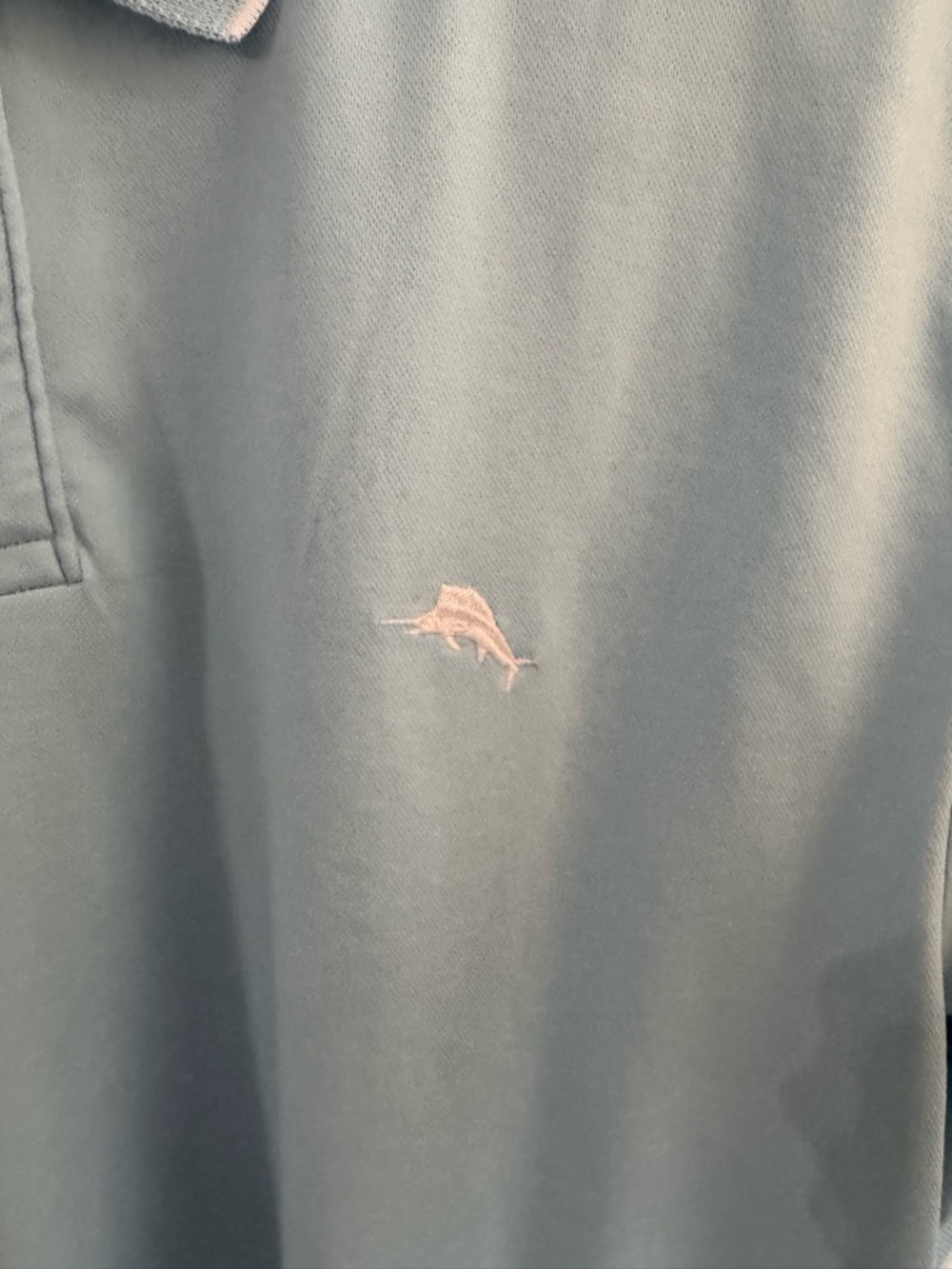 Tommy Bahama Dusty Blue Polo. Size Large